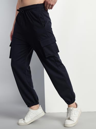 Image of Q - RIOUS Men Cargo || Men Cargo Pants || Men Cargo Pants Cotton || Cargos for Men, Black, 28