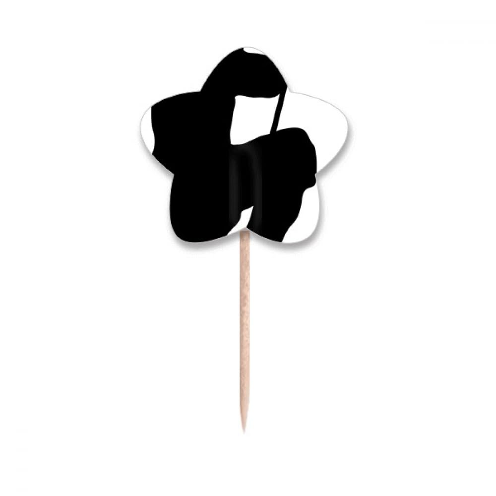 Étoile lable cupcake picks design Shaolin pour décoration raffinée