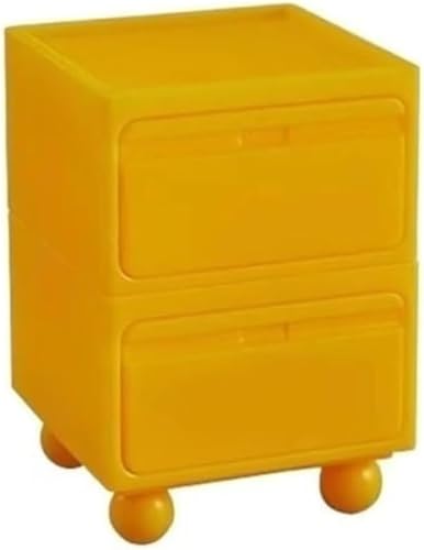 Multi-Functional 2-Tier Stackable Plastic Side Table with 2 Drawers - Versatile Nightstand &amp; Small Coffee Table for Home Storage, Stylish &amp; Practical (Multi-Colored)