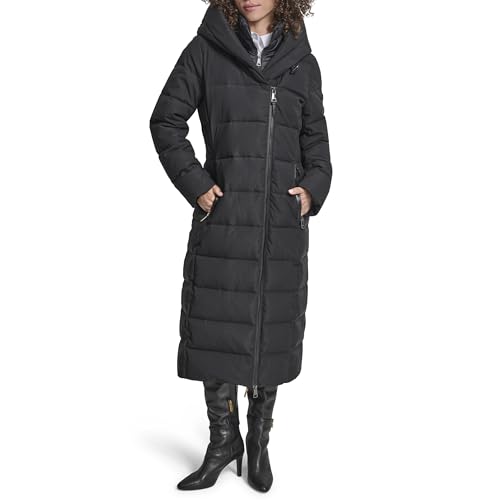 Amazon.com: DKNY Women's Maxi Puffer Coat with Bib and Shawl