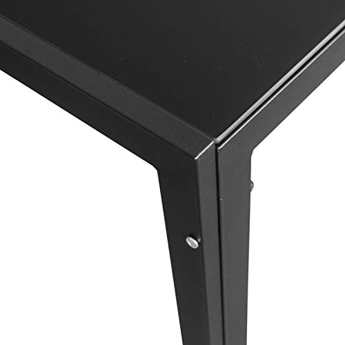 Wohaga Gartentisch 'London', 150x90cm, Stahlrahmen schwarz, Tischglasplatte schwarz undurchsichtig – Bild 3