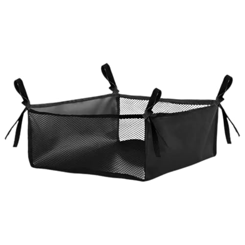 GARVALON 車椅子用収納バスケット 車椅子 ポーチ 便利グッズ 便利ポーチ 高齢者向けのアクセサリー 用吊り下げバッグ オックスフォード布 Black