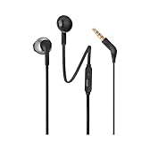 JBL Tune 205 Cuffie In-Ear Cablate con Suono JBL Pure Bass e Microfono, Nero