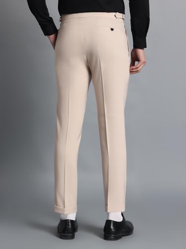 Image of Gurkha Pants for Men | Trouser for Men | Formal Pant | Double Button | Regular Fit Trouser High Waist Pleated Casual Trousers | Straight Leg Pants for Office Smart Casual Travel Party