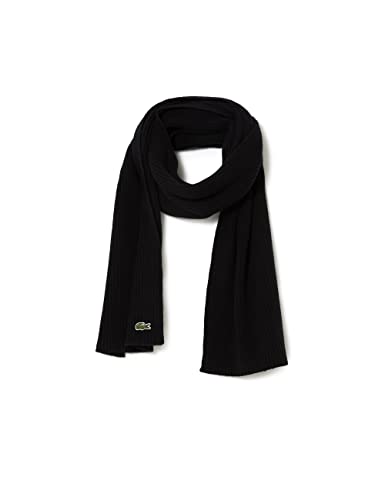 Lacoste Echarpe Mixte Noir Taille unique
