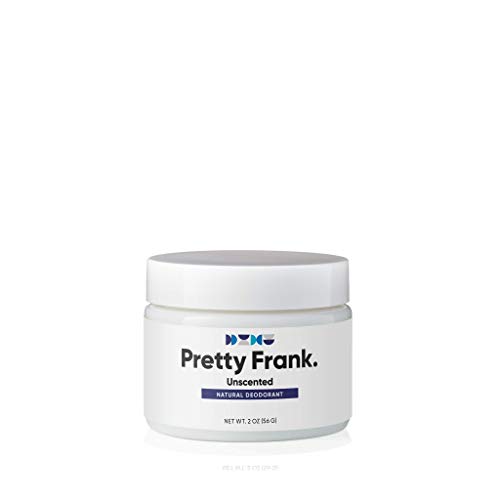 Pretty Frank Natural Deodorant Jar- No Aluminum Deodorant for Women, Men, Teens, & Kids – Paraben Sulfate Free Cream Deodorant with Shea Butter, Coconut Oil, Vitamin E & Baking Soda (Unscented)