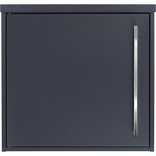 MOCAVI Box 104 Brievenbus, roestvrij stalen handgreep, roestvrij, Duitse kwaliteit, roestvrij stalen naamplaatje, groot, DIN A4