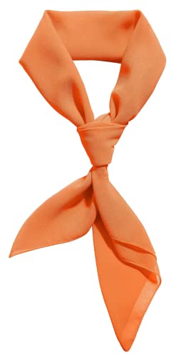 Seawhisper Fred Orange Scarf Chiffon Bandana Orange Neckerchief Ladies Neck Scarves for Women