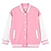 Boys Girls Color Block Varsity Jackets Basical Zipper Sweatshirt Baseball Fashion Jacket