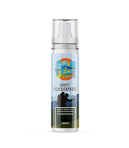 Aqua Tech Protector de Botas de Zapatos en Spray Impermeable | Repelente de líquidos y Manchas | para Clima húmedo y Ropa de Senderismo – 100 ml, 100