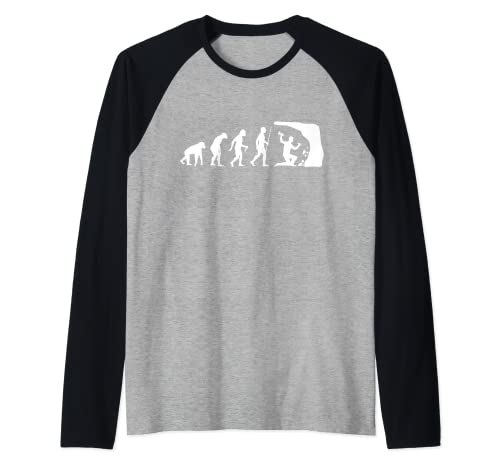 Evolution - Geologia geologia t-shirt manga Raglan, Preto