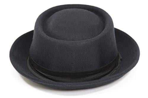 Chapéu Chapelaria Vintage Pork Pie Clássico – Preto G