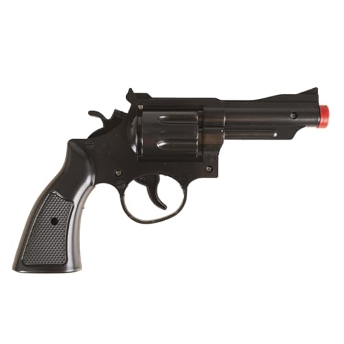 P'TIT Clown - 51366 - Revolver Factice - Accessoire de Déguisement - Policier, Shérif, Militaire - pour Carnaval, Halloween, Anniversaire, Fêtes à Thèmes,...