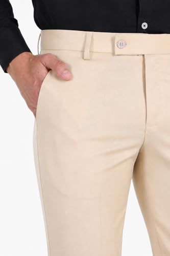 Image of Formal Pants for Men Office Wear - Premium Slim Fit Formal Trouser for Men, College Pant for Boys, Gents Bottom Formal wear for Office Meeting, Party, Gathering, Wedding