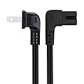 AC Power Cord for Samsung TV 24" 32" 43" 49" 50" 55" 55" 70" 60" 65" 75", 90 Degree Angle C7 Power Cord Compatible with LG TV 24" 28" 32" 40" 43", PS4 PS3 Slim LED HDTV Replacement Cord(3.3FT)
