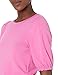 Amazon Essentials Women's Regular-Fit Puff Short-Sleeve Crewneck T-Shirt, Bright Pink, X-Small