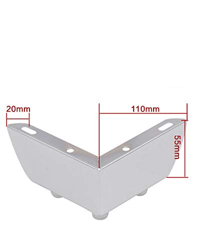 4Pcs Furniture Legs 2 Inch Metal Sofa Legs Silvery Color Replacement For Coffee Table Tv Cabinet Ottoman Sofa Couch Cupboard Foot #TOP1