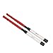 Drumstick Brush, Plastic Material 2PCS Wear Nylon Drum Brushes Non Slip Design for Percussion Instrument (Blue White) (White and Red)