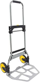 120kg Aluminium Lightweight Folding Sack Truck Hand Trolley Barrow Platform Dolly with Solid Wheels