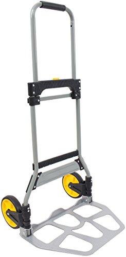 120kg Aluminium Lightweight Folding Sack Truck Hand Trolley Barrow Platform Dolly with Solid Wheels