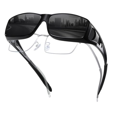Image of HAOLOTA Night Vision Driving Over Glasses, Polarized Nighttime Glasses Men Women Anti Glare Yellow Tinted Lens
