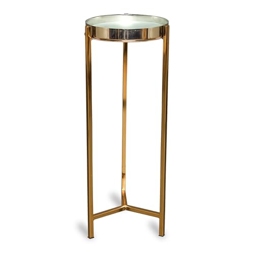 Modern Gold Metal Plant Stand – 23 Inch Tall Indoor