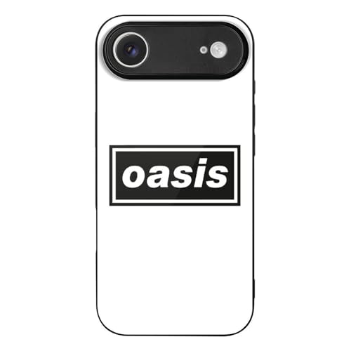 iPhone17 Air用ケース オアシス OASIS バンド スマホケース 背面 強化ガラス アイフォン17 Airカバー ワイヤレス充電対応 耐衝撃 全面保護 軽量 脱着簡単 傷汚れ防止 指紋防止 かわいい おしゃれ 贈り物