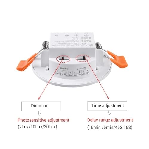 Interruptor de luz de sonido E27 con sensor de movimiento PIR automático para techo 4
