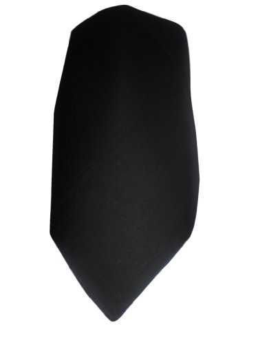 CRAZY LIZARD Bandana de différentes couleurs et de styles 100% coton. Paisley Bandana, Skull Bandana, Rasta Bandana, Feuille Bandana et beaucoup plus. (NOIR-UNI PLAIN) Cover