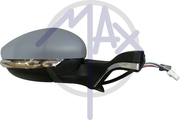 MAX MPG121-R Specchietto retrovisore esterno termico convesso per regolazione elettrica specchio ribaltabile/ripiegabile elettricamente con sensore temperatura Dx Compatibilità con PEUGEOT 208 Van CR