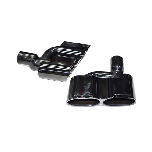 Tuyau d'échappement pour Benz Classe S W221 quatre sorties de pot silencieux en inox noir
