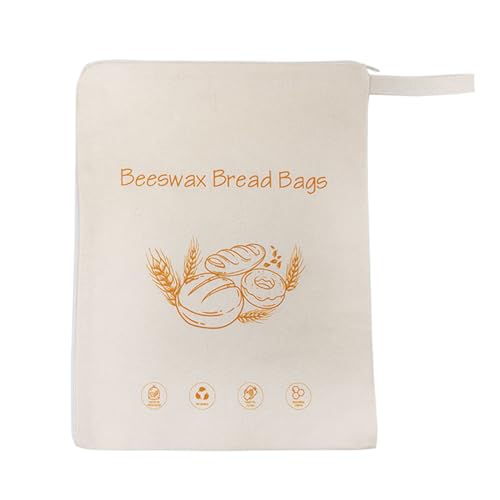 Bolsas de pan de de caseras, reutilizables y naturales, bolsas de almacenamiento de pan con cremallera, para pan, sándwich, cocina, encimera, congelador, hogar, camping