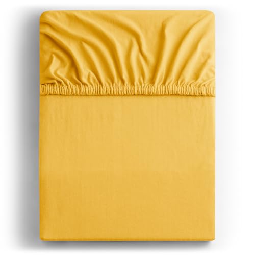 DecoKing Spannbettlaken 140x200 160x200 cm 100% gekämmte Baumwolle Amber – Ansicht 2
