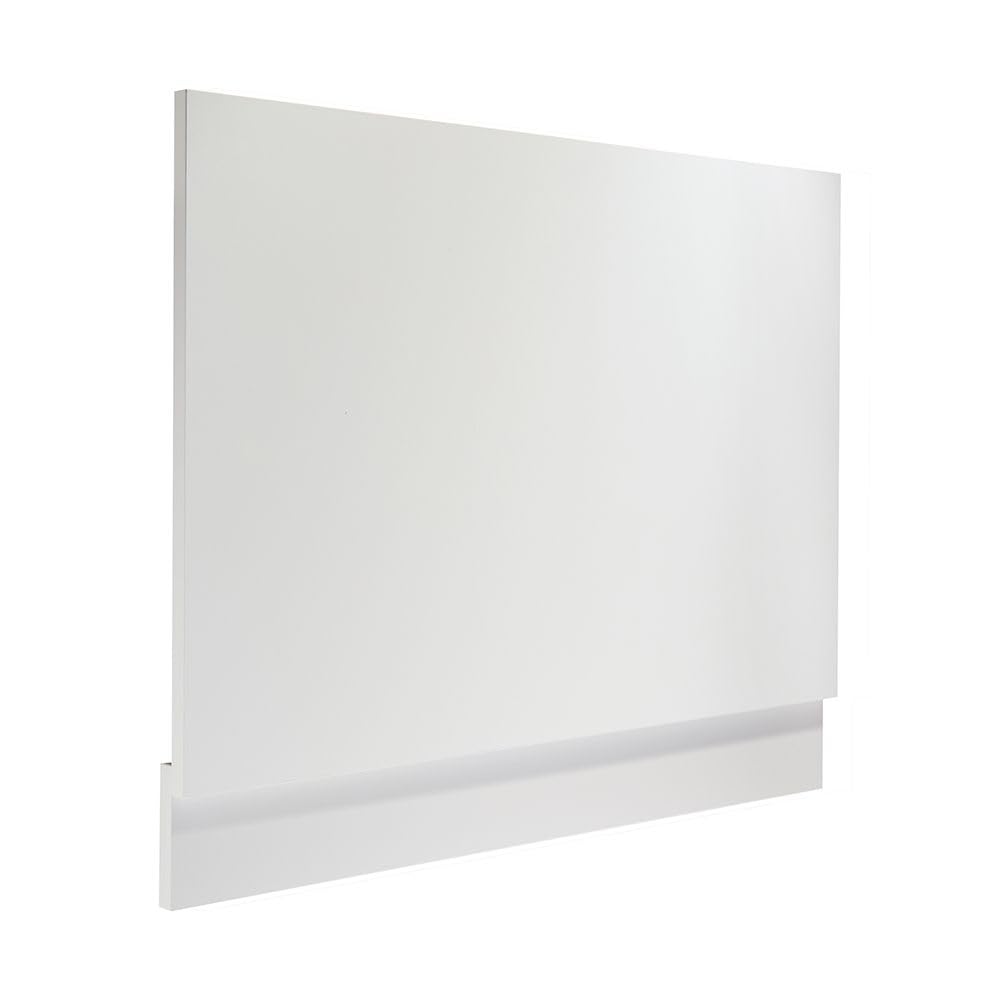 Milano 680mm Waterproof Straight Bath End Panel - Gloss White