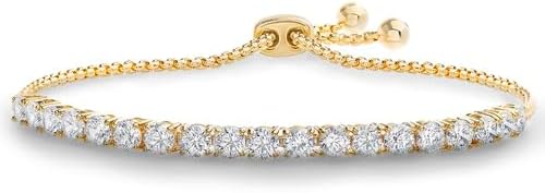 Devin Rose 8 Cttw Cubic Zirconia Adjustable Bolo Bracelet for Women 4mm - 6mm