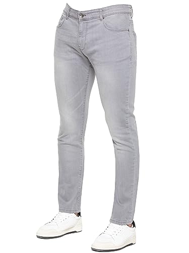Jeans Homme Slim Coupe Classique Ajustée en Pantalon Coton Stretch