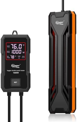 hygger Aquarium Heizung Tauchheizer Aquarienheizung mit LED Intelligentem Digitalanzeige Controller, Aquarium Heizstab Tauch Aquarium Heizer Stabheizung-1000W