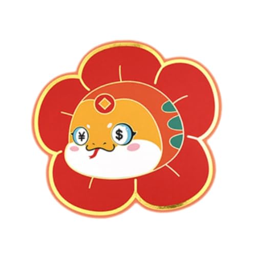 SM SunniMix Chinese New Year Red Envelope,Spring Festival Supply,10 Money Slots Cute Snake Decoration Paper Red Packets for Wedding