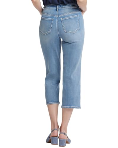NYDJ Women's Joni High-Rise Relaxed Capri in Blue Valley2