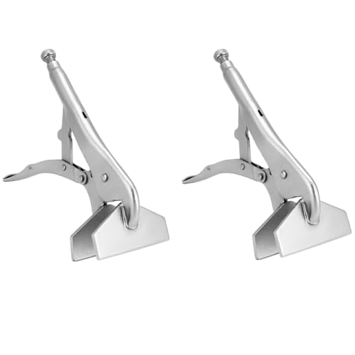 2Pcs Locking Sheet Metal Clamp Duck Bill Bending Pliers 10 Inch Duckbill Welding Clamps Vice Grips Heavy Duty Sheet Vise Grip Tool Nickle Plated Clamps Adjustable Opening Easy Removal