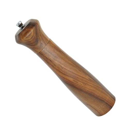 Elegante juego de molinillo de sal y especias de madera con molinillo de cerámica ajustable para entusiastas de la cocina