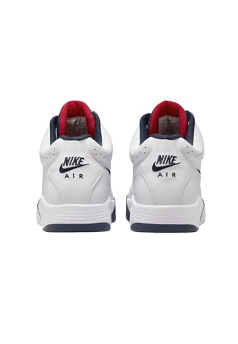 Mid LTR Flight Lite Air by Nike - White, Midnight Navy, University Red