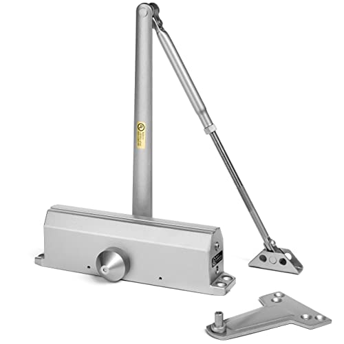 Dynasty Door Closer Adjustable Spring Size 1-4 Hydraulic Automatic Door Closer ADA Compliant Series 1614 Sprayed Aluminum - Thumbnail 2