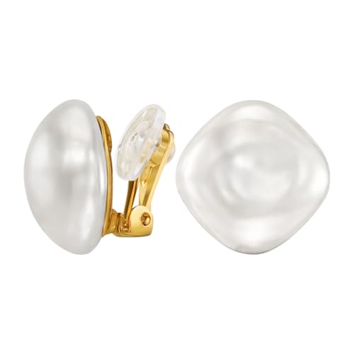 Boucles d'oreilles clip sans oreilles percées plaqué or 22 carats confortables