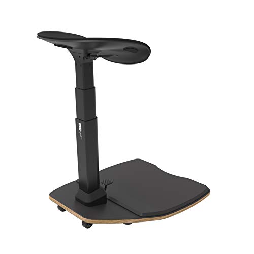 Image of PerchRite Standing Desk Stool for Perching, Leaning & Sitting w /Anti-Fatigue mat