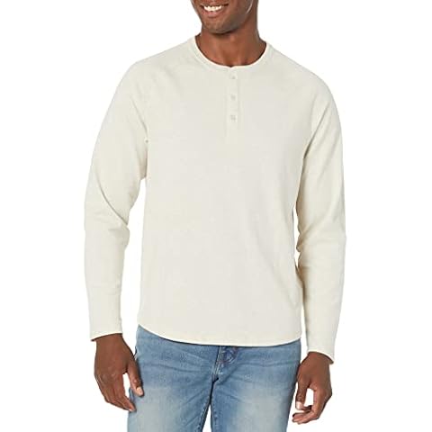 Amazon Essentials Camiseta de manga larga con cuello Henley y corte recto Cover