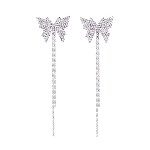Boucles d'oreilles papillon légères anti-allergies avec pendants brillants