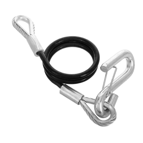 Amosfun Cuerda De Seguridad del Remolque Accesorios De Remolque Ganchos De Correas De Amarre para De Automóvil Cable De Seguridad del Carro De Acero