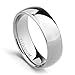 6mm Titanium Plain Dome High Polished Wedding Band Ring Comfort Fit Size 4-15 £¨Titanium, 10.5)