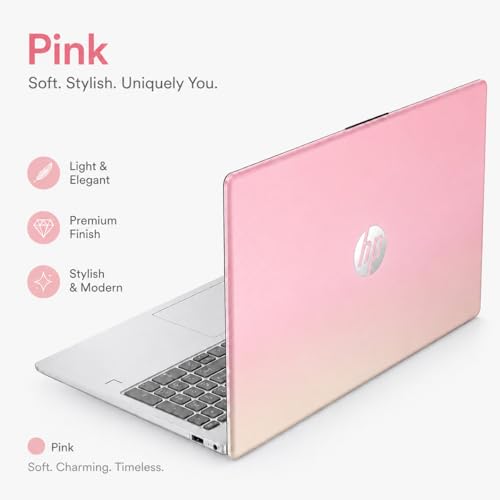 Image of HP Laptop for Students and Business, Intel 8 Core i3-N305 Processor, 8GB RAM, 256GB PCIe SSD, 15.6 inch FHD IPS Micro-Edge Anti Glare Display, Fingerprint Reader, Webcam Privacy Shutter, Win 11 Home, Pink